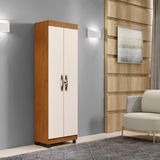 Armario Multiuso New Roma Com 2 Portas E Chaves Cinamomo/off White
