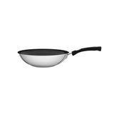 Wok Tramontina Solar Silicone Em Aço Inox Com Fundo Triplo Revestimento Interno Antiaderente 28 Cm 3,3 L
