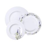 Jogo De Pratos Tramontina Lilla Em Porcelana Decorada 12 Peças