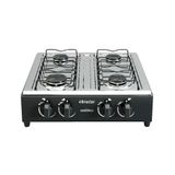 Fogão Portátil Braslar 4 Bocas a Gás Inox Preto