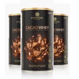 Kit 3 Cacao Whey Protein 840g Essential Nutrition