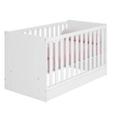 Berço Americano Que Vira Mini Cama Doce Sonho Cor Branco Brilho - Qmovi