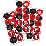 Cartela De Adesivos Flamengo 30 Unidades Decoração