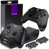 Carregador De Controlador Duplo Fosmon Compatível Com Xbox One/one X/one S Elite (não Para Xbox Series X/s 2020) Controladores, (dois Slot) Estaç�