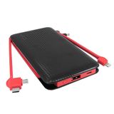 Power Bank Portátil 10000 Mah Kaidi Kd-956 Preto Tipo-c
