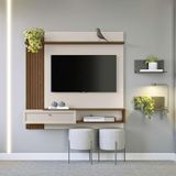 Painel Para Tv Até 55 Polegadas Alvorada Freijó E Off White