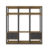 Guarda-roupa Closet Modulado Titan 1 Pt 2 Gv Preto E Freijó