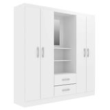 Guarda-roupa Casal Com Espelho Capelinha 4 Pt 2 Gv Branco
