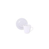 Conjunto Xícara E Pires De Café Tramontina Mesh Em Porcelana, 70 Ml 2 Peças