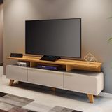 Rack Bancada Essenza Para Tv Até 70 Polegadas Off White/cinamomo