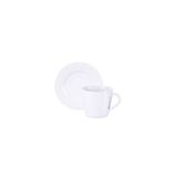 Kit Xícara E Pires De Chá Tramontina Ingrid Em Porcelana Decorada 185 Ml 12 Peças
