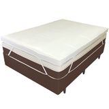 Pillow Top Queen 200 Fios Premium 10cm 1200g/m² 158x200cm Branco