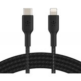 Belkin Trançado Usb C Para Cabo Lightning Mfi Certificado Iphone Fast Charger Tipo C Compatível Com Iphone 13, 12, 11, Pro, Pro Max, Mini, Ipad, Ai