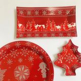 Conjunto Natalino: Travessa, Petisqueira, Prato Para Bolo