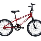 Bicicleta Aro 20 Infantil Bmx Cross Quadro Mtb Vermelho