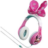 eKids Minnie Mouse Fones de ouvido para crianças com recurso de limitação de volume incorporado para escuta segura amigável para crianças (MM-14