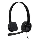 Logitech 35 Mm Fone De Ouvido Estéreo Analógico H151 Com Microfone Boom - Preto