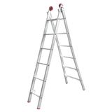 Escada Dupla Extensiva Em Alumínio 6 Degraus Capacidade 120kg Worker