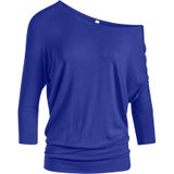 Top Simlu Dolman, Sem Faixa De Ombro, Com Faixa De Ombro, Azul Royal