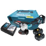 Esmerilhadeira Angular 125mm Sem Fio 18v Com 2 Baterias Carregador Maleta Disco Dga518rtj Makita