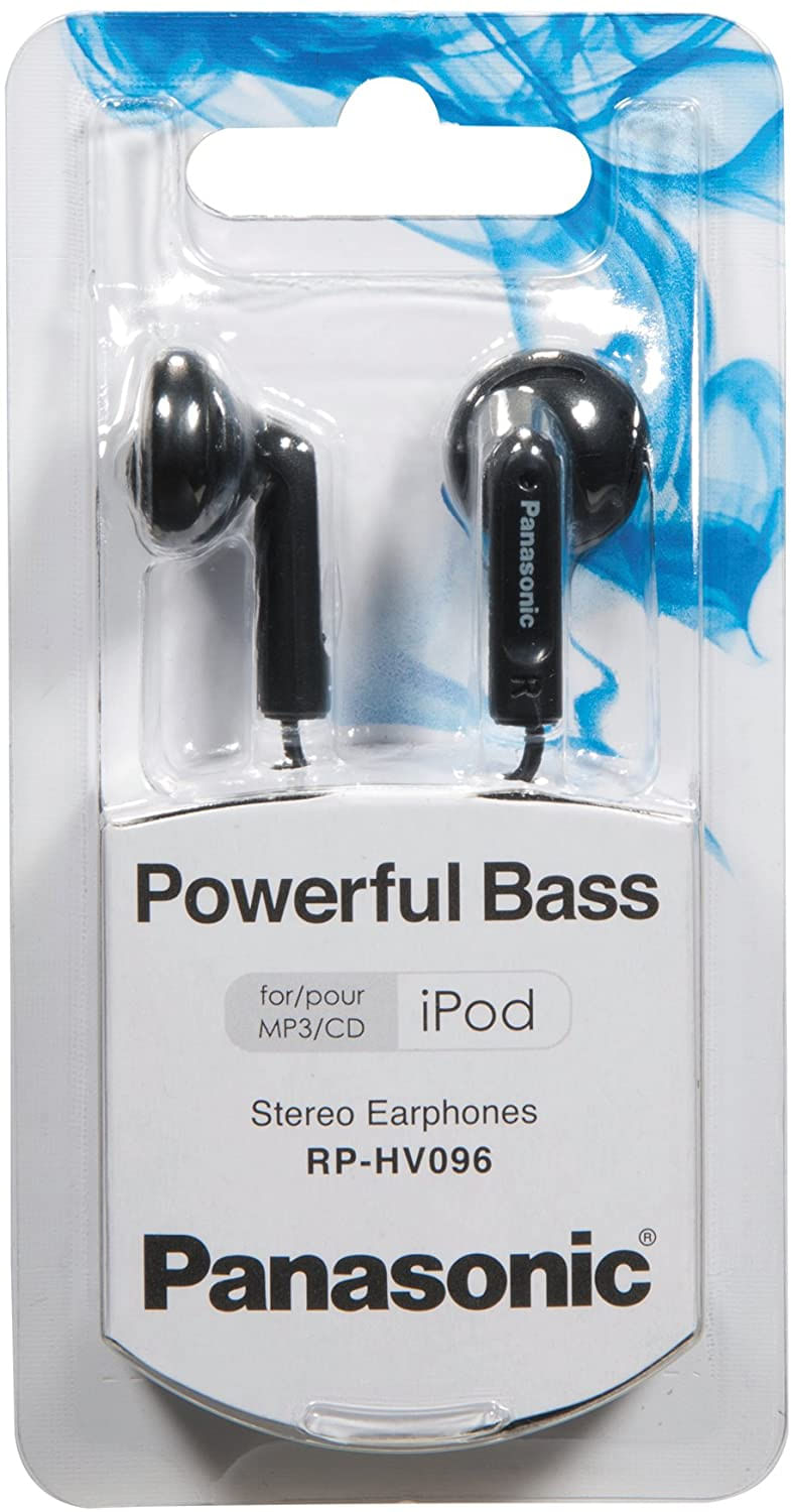 Fones De Ouvido Estéreo Panasonic Com Som Confortável Claro E Poderoso. Inclui Cabo De 39 Pés Com Miniplug 3.5mm Headphone Jack - Rp-hv096