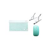 Kit De Teclado E Mouse Recarregável Bluetooth Verde