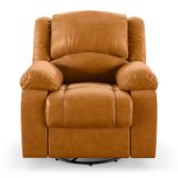 Poltrona Do Papai Reclinável Sala De Cinema Barcelona Glider Manual Giratória Pu Whisky