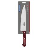 Faca Chef Tramontina Polywood Com Lamina Em Aço Inox E Cabo De Madeira Vermelho 8"
