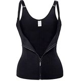 Colete Modelador Cinta Corselet Corset Neoprene Zíper Azul