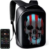 Mochila Loy Led Pro 3 Letreiro Publicidade Hd 64x64 Preto