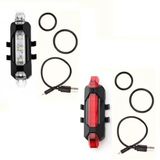 Kit 2x Lanterna Bike Sinalizador Recarregável Traseiro Farol