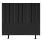 Cabeceira Estofada De Cama Casal King 195 Cm Sophia Corino Cor:preto