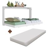 Cama De Solteiro Articulada Branco Com Colchão Gazel Jm Móveis
