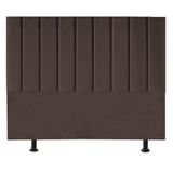 Cabeceira Estofada De Cama Casal King 195 Cm Mavie Corino Cor:marrom