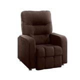 Poltrona Do Papai Reclinável Maldivas Suede Marrom Chocolate Speciale Home Marrom Chocolate