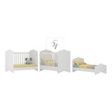 Berço Americano 3 Em 1 Para Colchão 70x130cm Quindim Multimóveis Bb0536pa Branco