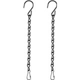 2 Corrente De Suspensão De Pacotes Para Alimentadores De Aves, Plantadores, Lanternas E Ornamentos (9,5 Polegadas, Preto)
