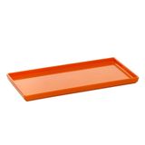 Prato Square Retangular 13,5x27 Laranja Em Polipropileno Linha Tropical Vem