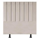 Cabeceira Estofada Cama Box Solteiro 90 Cm Mavie Corino Cor:bege