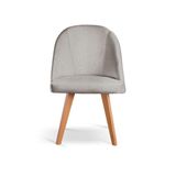 Cadeira Para Mesa De Jantar Lua Linho Cinza 101