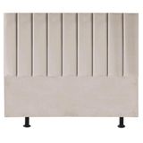 Cabeceira Estofada De Cama Casal Queen 160 Cm Mavie Corino Cor:bege