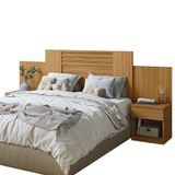 Cabeceira Para Cama Box Casal Queen Com Mesa De Cabeceira Freijó/off White/cinza Flex Araguaia Moval