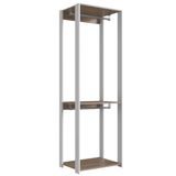 Guarda Roupa Closet 02 Cabideiros 183x60cm Branco Montana Proddy