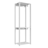Guarda Roupa Closet 02 Cabideiros 183x60cm Branco Proddy