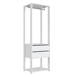 Guarda Roupa Closet 02 Gavetas 183x60cm Branco Proddy