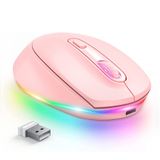 Mouse Sem Fio Bluetooth Seenda Iwg Fgm02 Recarregável Rosa