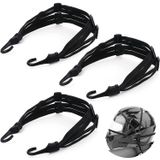 3 Correia De Bagagem Elástica Com Ganchos Duplos, Cinto De Correia De Bagagem Retrátil, Tensionadores Elásticos De Nylon Preto Para Biciclet