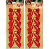 Kit 45 Laços De Bolinhas 9cm Decoração Brilhante Natalina