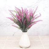 4 Ramos Plantas Lavanda Artificiais Rosa Com 35 Folhas 40cm