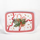 Bandeja Decoração De Natal Retangular Em Melamina 43cm